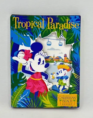 Mickey And Minnie Caribbean Beach Resort Tropical Paradise Disney Fridge Magnet • $20.95