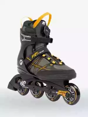 K2 Men's F.I.T. 80 Boa Inline Skates 2023 (Black/Mustard) Size 8 US 40.5 EU • $94.95