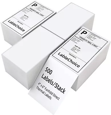 4 X 6 Thermal Shipping Paper Roll Of 500 Labels Self-adhesive Mailing For Rollo • $17.39