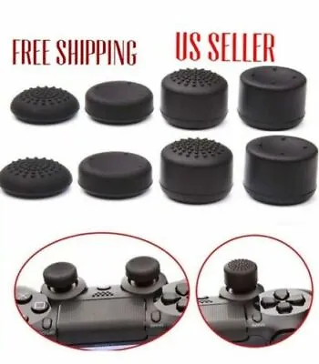 8pcs Black Silicone Thumb Stick Grip Cover Caps For PS4 & Xbox One Controler USA • $2.93