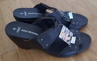 £15 • Buy Next Sole Reviver Brown Wedge Sandals. Size 5. BNWT - RRP £25.
