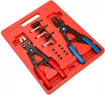 2PC 10  Circlip Plier Set Heavy Duty Internal And External Snap Ring Pliers Kit • $24.89