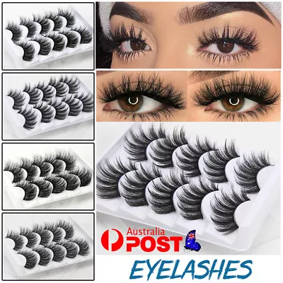 $6.42 • Buy 10X 3D Mink Handmade Fake Eyelashes Natural Long Wispy Makeup False Lashes