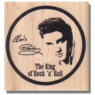 Mounted Rubber Stamp ELVIS Elvis Presley The King Rock N Roll Music Stamp • $9.24