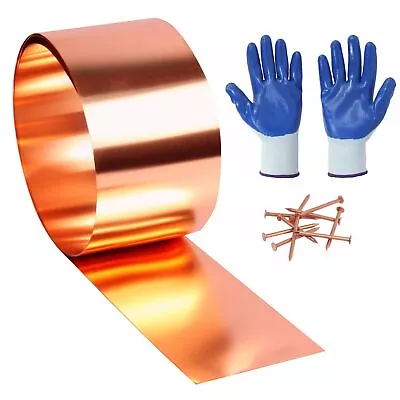 Copper Flashing 99.95% Pure - 16 Oz 24 Gauge 0.5mm Thickness - 10 Feet Length... • $80.19