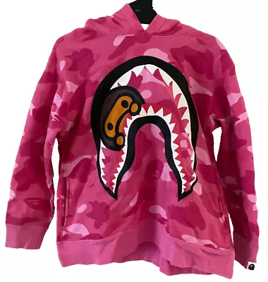 Bape Kids By A Bathing Ape Hoodie Size 140 (9-10Years) Pink Camo Milo Jumper • $65