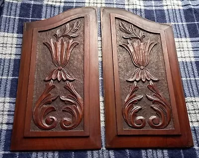 £20 • Buy RECLAIMED CARVED WOOD PANELS - 46cm X 23cm - Lovely Detailing