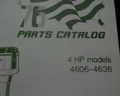 $14.95 • Buy 1976  Evinrude 4 Hp. Outboard Motor SPARE PARTS MANUAL Book