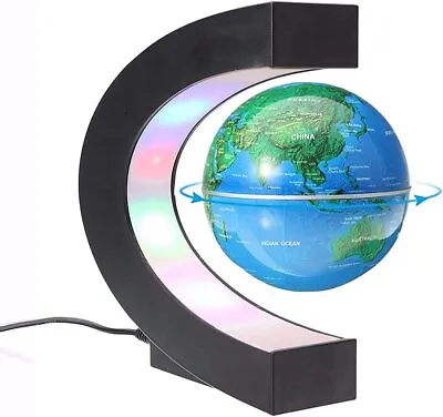 £26.49 • Buy GutReise Magnetic Levitation Floating Globe World Map With LED Lights C Shape F
