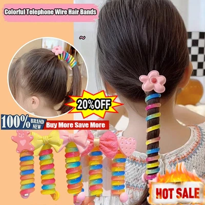 £2.71 • Buy Girls Kids Telephone Wire Line Ponytail Holder Rubber Band Elastic Hair Band DIY