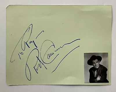 £25 • Buy ROD CAMERON ( Wake Island ) Genuine Handsigned Signature On Album Page.