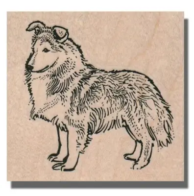 New SHETLAND SHEEPDOG Rubber Stamp Sheltie Animals Dog Pet Dog Rubber Stamp • $12.75