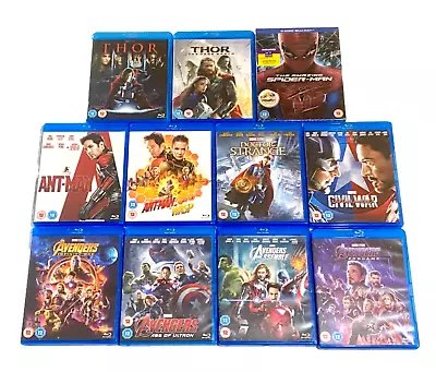 11 Marvel Superhero Blu-ray Movie Collection Pal Avengers Thor Captain America • £16.98