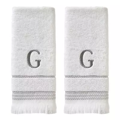 Casual Monogram Hand Towel Set G 16x26 White 2 Count • $28.84