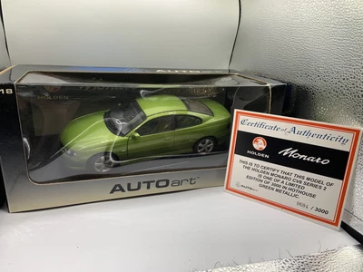 $270 • Buy 1/18 AutoArt HOLDEN V2 MONARO CV8 IN HOT HOUSE GREEN