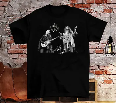 Johnny Winter Janis Joplin Short Sleeve Black All Size Shirt AG1070 • $21.84