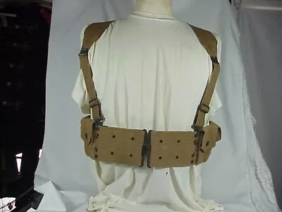 Original M1903 Mills CAVALRY CARTRIDGE BELT & M1907 Suspenders -mark Machine Gun • $650