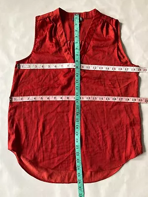 Vince Camuto Women Tap Red Sz S Tank Top Satin • $6.88