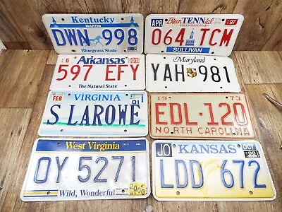 BARN/JUNK YARD FIND 70'S-00'S Vintage Lot Of 8- MIXED STATES License Plates - • $20.50