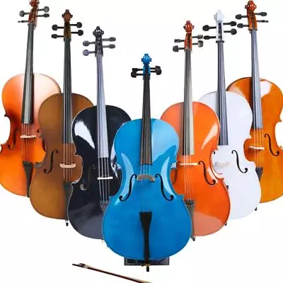 Full-Size Cello Beginner Cello 4/4 Acoustic Cello Kit With Portable Bag Adults • $179.99