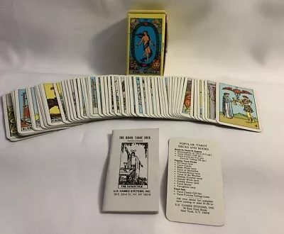 Vtg Blushing Fool Miniature Rider Waite Tarot Cards  Switzerland W Instruction • $45