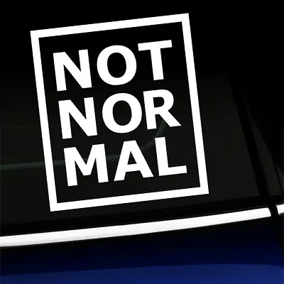 Not Normal - Sticker Decal For MINI Cooper - Choose The Color! • $10.99