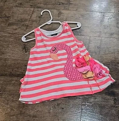 Mudpie Baby Girl Flamingo Dress Sz 12/18 Months • $20