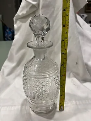 $99.99 • Buy 1820s Sandwich Glass Barrel Bitters Bottle Decanter Geometric Mold Blown