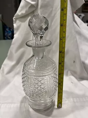 $89.99 • Buy 1820s Sandwich Glass Barrel Bitters Bottle Decanter Geometric Mold Blown