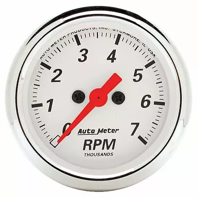 AutoMeter Arctic White 2-1/16in 0-7000 Rpm In Dash Tachometer 1397 • $199.36