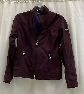 Ariat Women Maroon Full Zip Softshell Fleece Lined Jacket - Size XS • $14.99