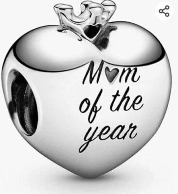 £24.99 • Buy Pandora Charm Mum Of The Year Crown Heart Charm Mother Day Birthday Gift
