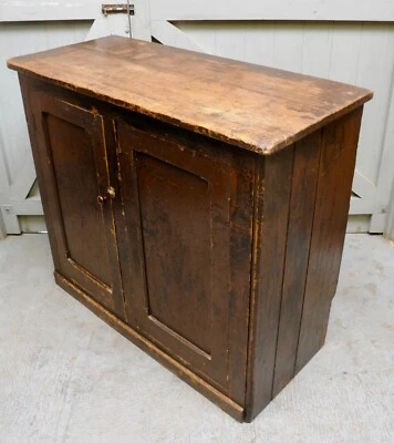 £250 • Buy Original Huge Victorian Floorstanding Pine Larder, Linen,kitchen Cupboard