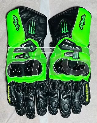 Ninja Motorcycle Racing Leather Gloves Race Guantes Monster Energy Race Gants • $82