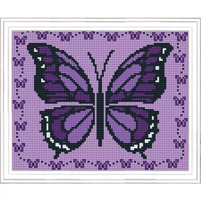 PixelHobby Butterfly In Purples Kit & Frame Mosaic Art Kit • $59.98