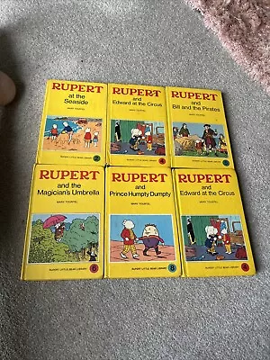 Rupert Little Bear Library Books Complete X 6 (Mary Tourtel) One Duplicate No 4 • £6