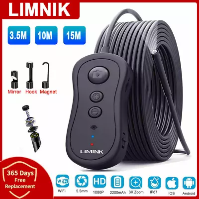 LIMINK 5.5mm Endoscope Inspection Camera Borescope 4x Zoom For Iphone Andrio • $68.49