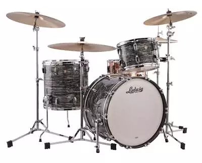 Ludwig Classic Maple Fab 3-pc Shell Pack W/ 22  Kick - Vintage Black Oyster • $2749