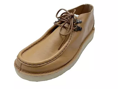 Clarks Originals Mens Desert Nomad Soft Brown Leather Crepe Sole Moccasins Boots • $99