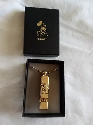 Vintage Disney Mickey Mouse  Gold Tone Whistle Nos With Box Nice See Pictures  • $45