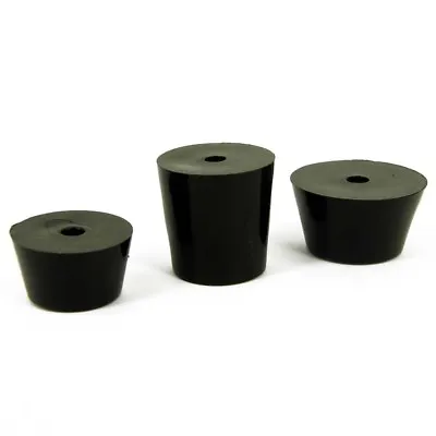 4 X Round Hifi Black Rubber Instrument Case Feet Foot Circular  3 Large Sizes • £6.95