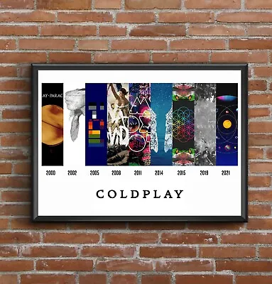 Coldplay Multi Album Cover Art Poster Discography Print - Great Christmas Gift  • £150