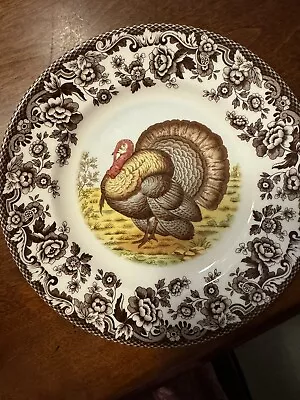 Spode Woodland Turkey 8  Salad Plate Set Of 4 New In Box Made In England • $79.99