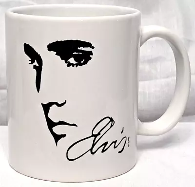 Elvis Presley Black & White Face Graphic Coffee Mug Cup Novelty Music Rock Roll • $15