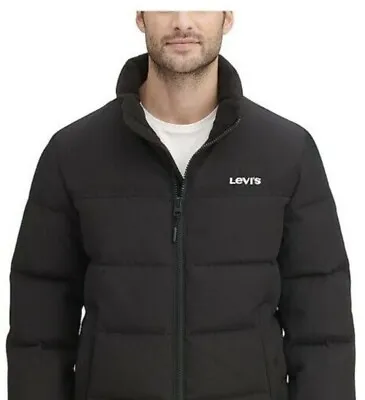 Levi's Men's Arctic Cloth Retro Bubble Puffer Jacket Black LM9KP705 XXL Sealed • $71.99