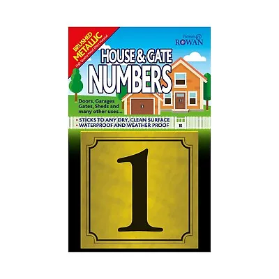 £1.99 • Buy Self Adhesive Black/Silver Door Numbers House Number 0-9 Available Sticker Sign