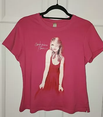 RARE MADONNA Confessions Tour Hot Pink Rhinestone Women's T-shirt XL • $50