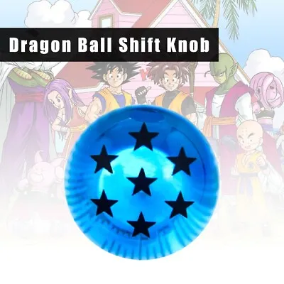 Universal Blue 7 Star Dragon Ball Z Round Shift Knob Manual Gear Shifter • $12