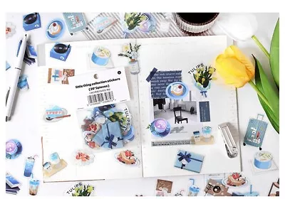 $3.99 • Buy 40Pcs Paper Stickers Decors Stationery Bullet Journal Japanese Style Gift Book 