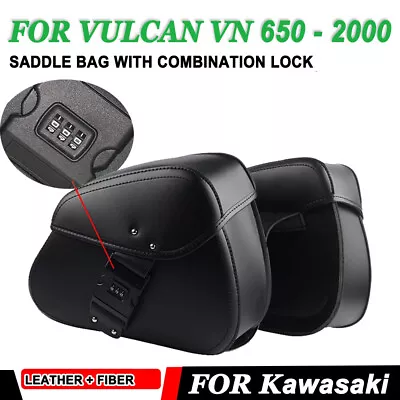 Saddle Bag Luggage Side Bag Tool Storage Bags For Kawasaki Vulcan VN 650 - 2000 • $117.54